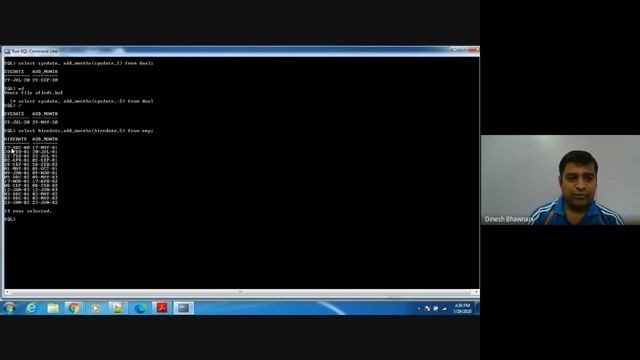 Date functions in Oracle | Dinesh Bhawnani | BIT DURG [DBMS LAB] смотреть онлайн