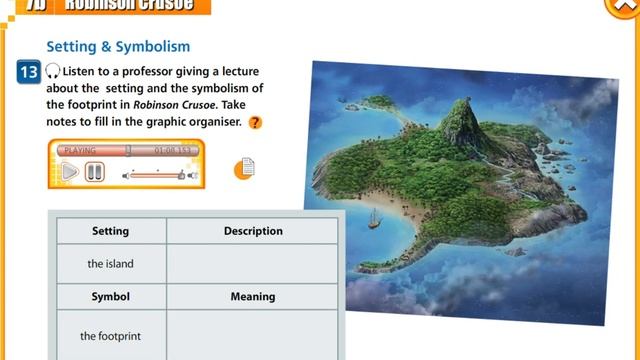 Aspect 10 grade Module 7B Robinson Crusoe listening ex.13 смотреть онлайн