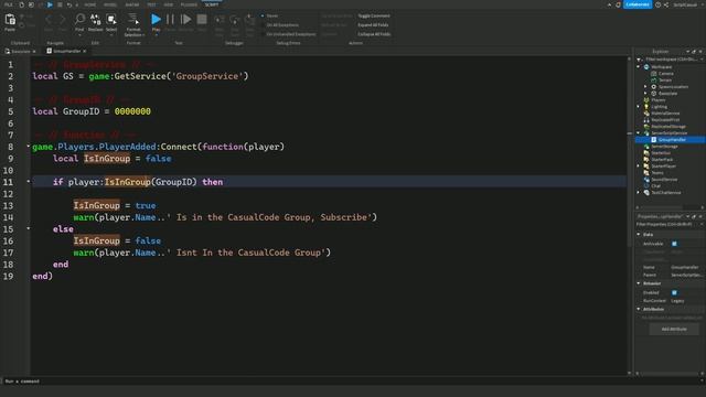 How to Make a In-Group Checker Roblox Studio - [2023] смотреть онлайн