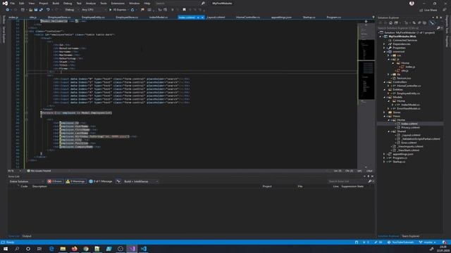 ASP .Net Core 3.1 MVC Javascript Einführung (Tabelle durchsuchen) смотреть онлайн