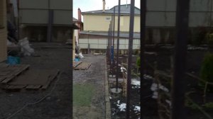 Стойки под навес. бетонирование.