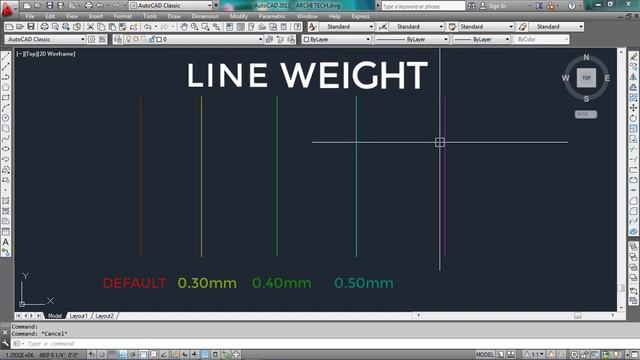Adding line weight in AutoCAD | Tutorial | how to change line weight in autocad смотреть онлайн