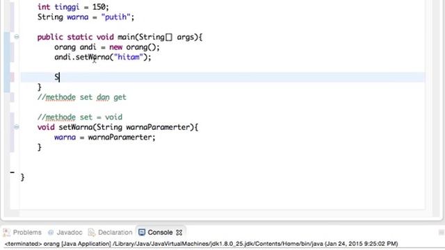 Belajar Java (Metode Get dan Set) смотреть онлайн
