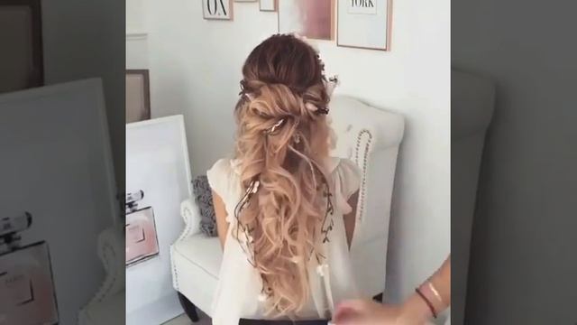 Детская прическа с вплетенными цветами! смотреть онлайн