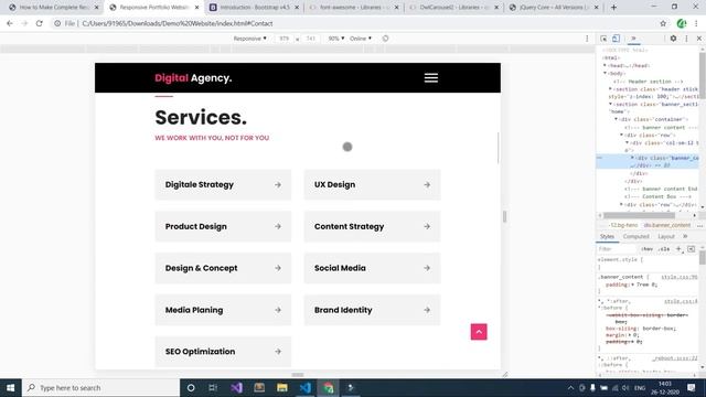 How to Make Complete Responsive Website Using Bootstrap 4 | HTML5 | CSS3 | Responsive Website смотреть онлайн