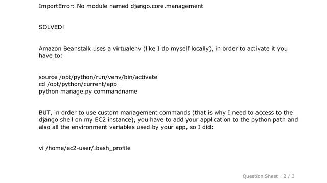 Django : django-admin.py and python path on EC2 Amazon Beanstalk смотреть онлайн