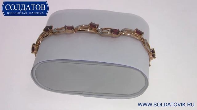 Золотой браслет женский с гранатами BR2377T 116R 14 35 смотреть онлайн