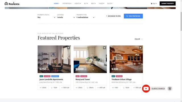 Realesta - Property Sales amp Rental WordPress Theme смотреть онлайн