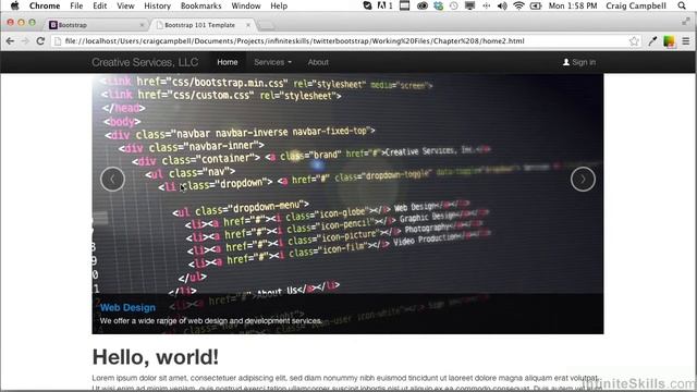 Twitter Bootstrap 2 Tutorial | Carousel Navigation смотреть онлайн