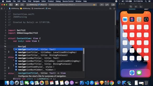 SwiftUI 2.0 JSON Parsing - Completion Handlers - Xcode 12 - SwiftUI 2.0 Tutorials смотреть онлайн