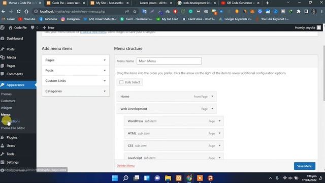 Wordpress Appearance Menu - Theme Option - Widgets Menus Missing Wordpress tutorial смотреть онлайн