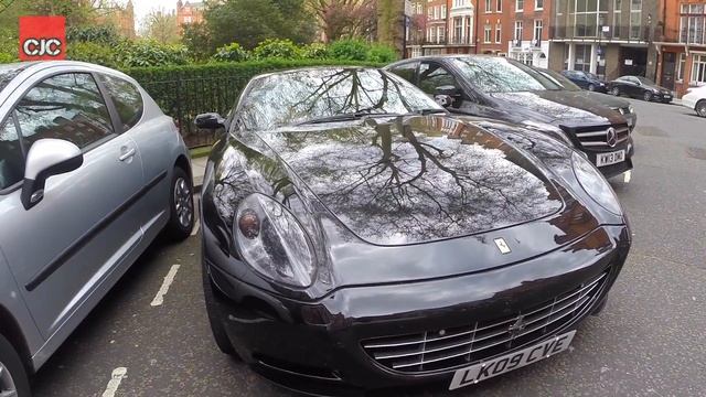 Ferrari 612 Scaglietti Black on the Streets of London смотреть онлайн