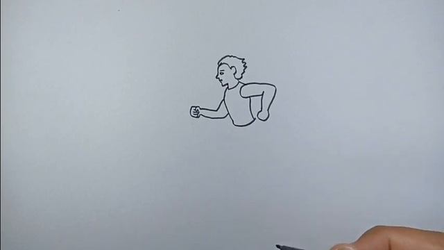 How to draw a person running step by step easy version | Easy Drawings смотреть онлайн