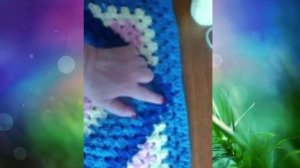 ВЯЖЕМ КРЮЧКОМ  ПЛЕД ДЛЯ МАЛЫША