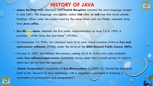 Lesson - 2 : Core Java Basics - History Of Java Programming Language смотреть онлайн