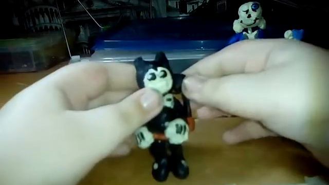 Фигурки из пластилина Санс и бенди!☺😊😁 смотреть онлайн