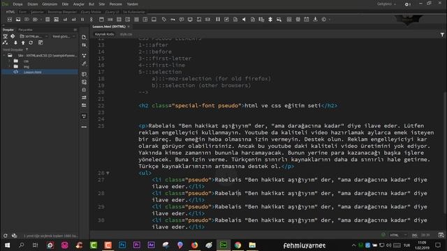 HTML ve CSS Ders 32 After, before ve selection pseudo elementleri смотреть онлайн