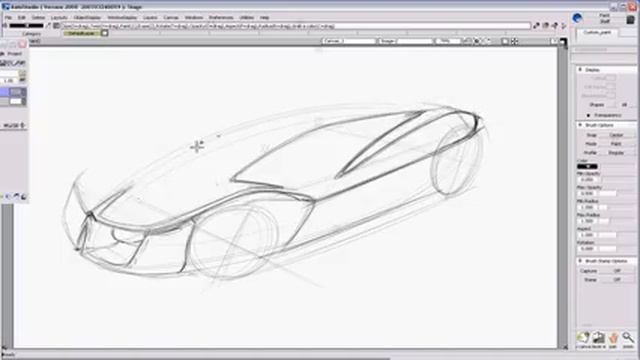Car Design Sketch Tutorial for a Supercar using Autodesk Alias Studiotools смотреть онлайн