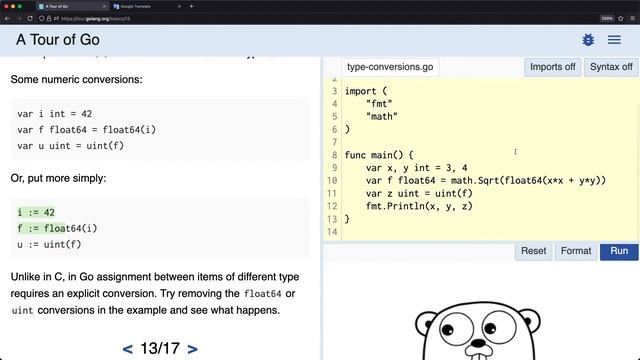 A Tour Of Go #1: Вкатываемся в Golang, начинаем туториал