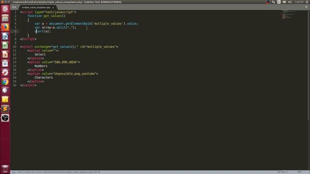 Javascript Tutorial : Easiest Way To Send Multiple Values On Select Single Tag смотреть онлайн