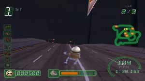 #2 Crazy Frog Racer: один игрок, одна гонка, веселая серия трасс, западн. парк-бич