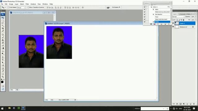 how to make passport size photo 8 in photoshop cs3 in telugu !! photoshop cs3 me photo смотреть онлайн
