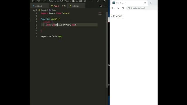 React js #1 Hello World #reactjs смотреть онлайн