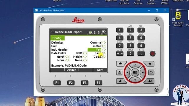 Leica TS07- Export To CSV file-part 2/ ادراح الاحداثيات من ملفات نصية الجزء الثاني смотреть онлайн