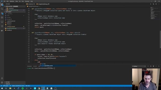 Let's Develop - Interactive Algorithmic Trading Bot, Part 6: MongoDB Functions смотреть онлайн