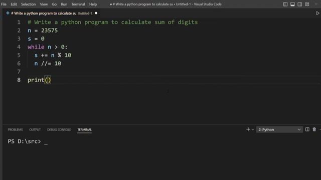 Find Sum of Digits of Any Number #python #coding #programmingforbeginners #pythonforbeginners смотреть онлайн