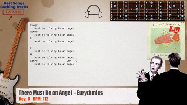 🎸 There Must Be An Angel (Playing With My Heart) - Eurythmics Guitar Backing Track with chords смотреть онлайн