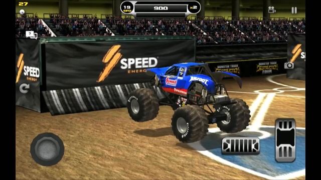 Monster Truck Video Game Backflips with Monster Truck Destruction and Bonus Monster Jam Steel Titan смотреть онлайн