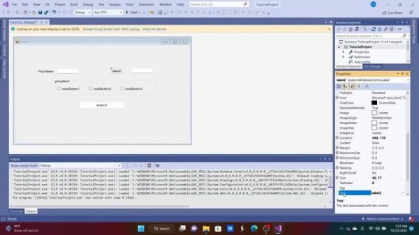 How To Create A Windows Form App In .NET Framework Part 1
