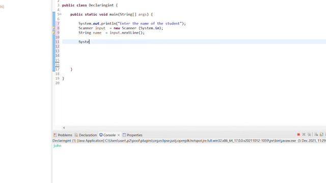 Java (Eclipse) Taking input from user using Scanner Class смотреть онлайн