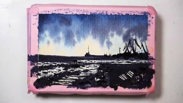 Hабор открыток из акварельной бумаги Hahnemuhle. Тест. смотреть онлайн