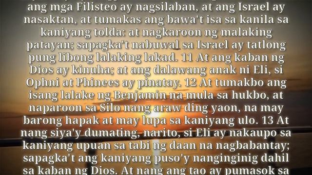 1 Samuel 4(Ang Dating Biblia 1905) Audio Bible Reading - Tagalog смотреть онлайн