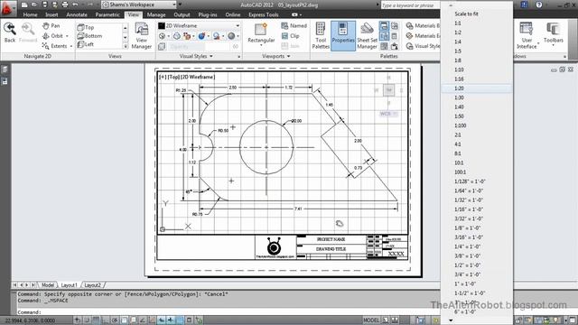 AutoCAD 2012 Introduction Training-1506 Creating layout p3 смотреть онлайн