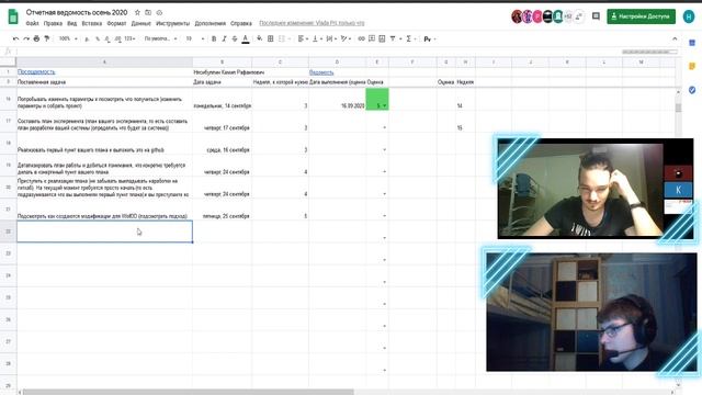 Нясибуллин Камил Рафаилович. Четвертая неделя проектной практики (25.09.2020) смотреть онлайн