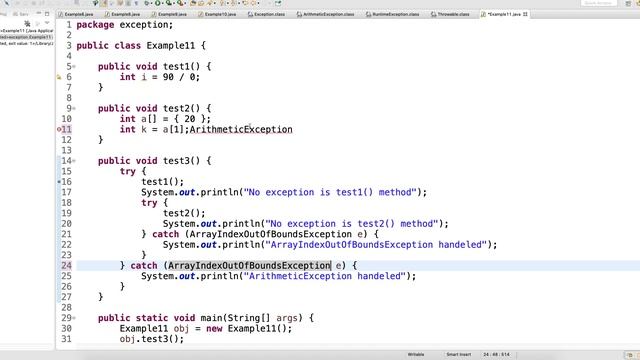 Nested Try Block in Java Video-12 смотреть онлайн