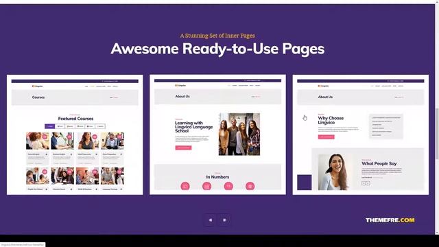 Lingvico Language Center and Training Courses WordPress Theme school Online Learning Website Builde смотреть онлайн
