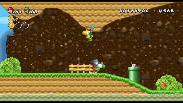 Another New Super Mario Bros. Wii – 2 Players World 1 Walkthrough Co Op смотреть онлайн