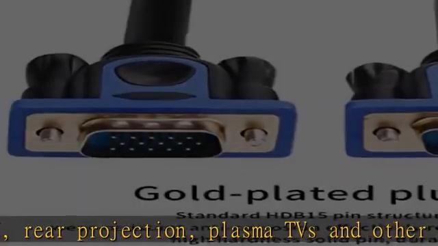 VGA Cable, VGA to VGA HD15 Monitor Cable SVGA M/M HD Cable Gold Plated Connectors Support 1080P Ful смотреть онлайн
