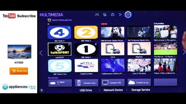 Samsung's H7000 Full HD 3D Smart LED LCD TV with voice control - Appliances Online