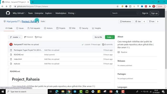 Cara Mengubah Visibilitas Repository Github Dari Public Ke Private || Tutorial Github смотреть онлайн