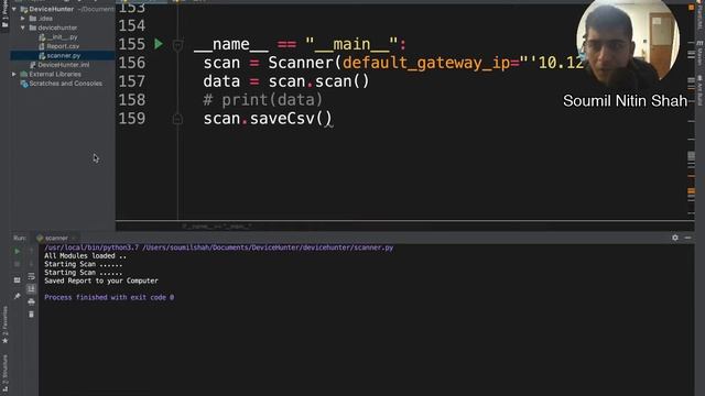 DeviceScanner | Python tool that shows all Ip| Mac | Vendor Details | смотреть онлайн