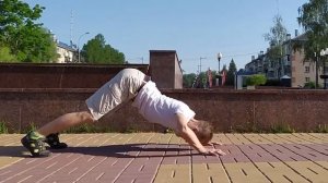 Качаем руки _отжиманиями морских котиков_ и «Шагом дракона»
