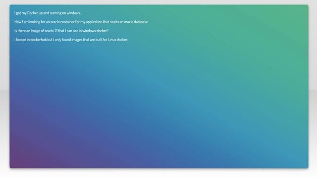 Docker image for windows with oracle12 смотреть онлайн