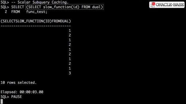 Efficient Function Calls From SQL (Part 1) : Scalar Subquery Caching смотреть онлайн