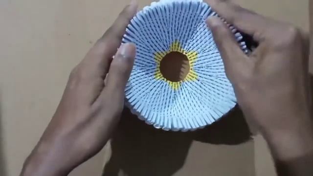 3D Origami Vase। 3D Origami Paper Flower Vase Tutorials।  #3DOrigami #PaperFlowerVase #Vase