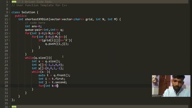 Shortest XY distance in Grid | GFG POTD | Hindi | C++ | Java | BFS смотреть онлайн